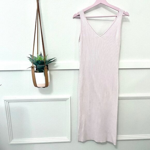 Reformation Heron Tank Cotton Sweater Dress Foxglove Pink Size M - Picture 6 of 6
